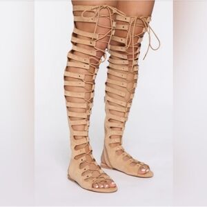 Fsshion Nova Women's Tan Gladiator Sandals